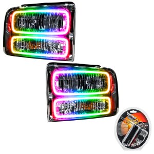 Ford F-250 Headlight Assemblies - ORACLE Lighting - ColorSHIFT - Chrome - `05-`07